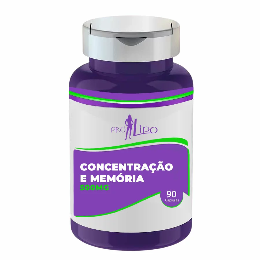 CONCENTRAÇÃO E MEMÓRIA 500MG - 60 CÁPSULAS - Pró Vida Farma