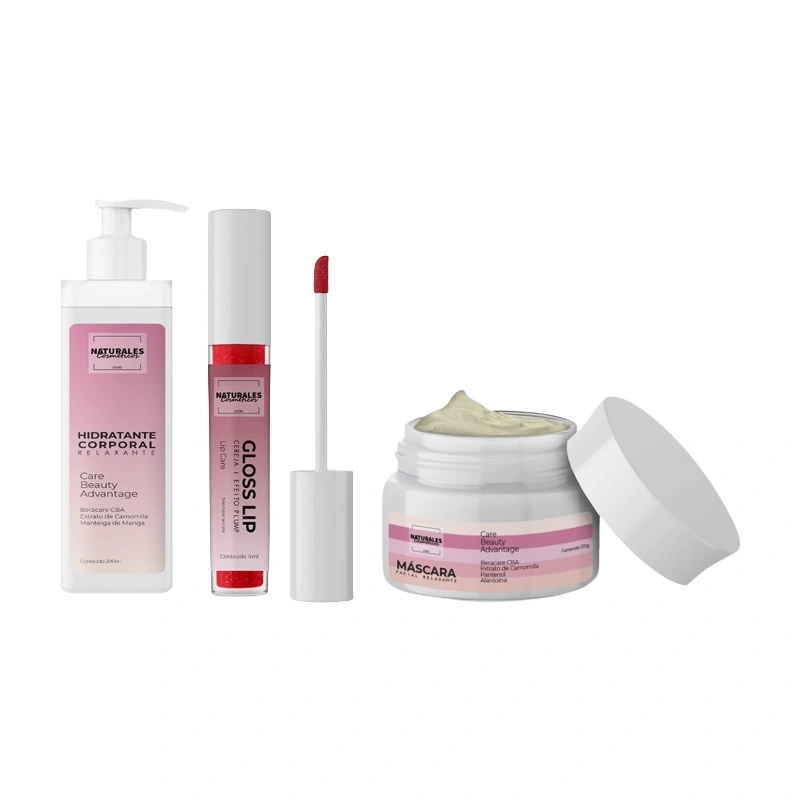 Combo Máscara Fácial Relaxante + Hidratante Corporal Relaxante + Gloss LiP - Pró Vida Farma