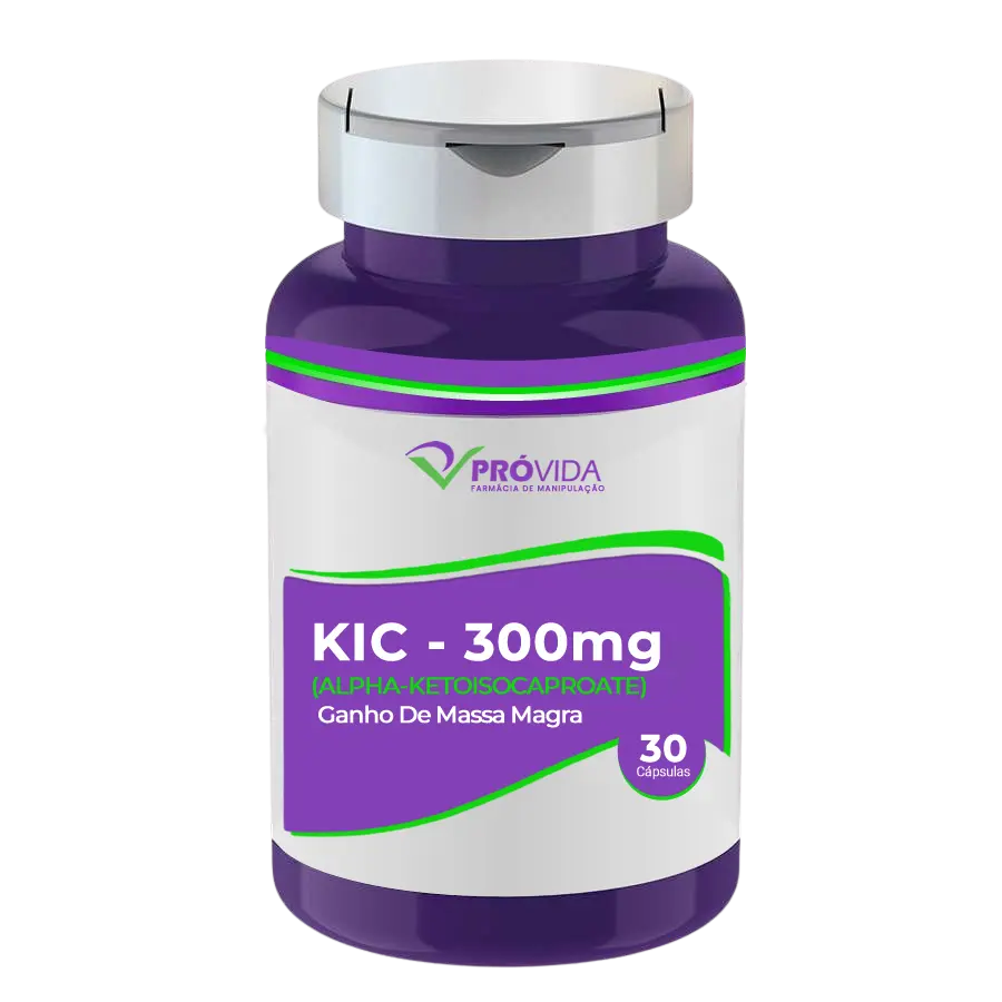 KIC (ALPHA-KETOISOCAPROATE) 300MG - GANHO DE MASSA MAGRA - 30 CÁPSULAS