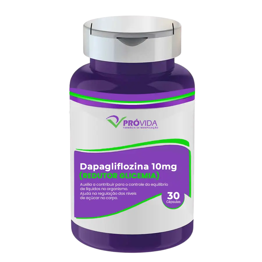 Dapagliflozina 10mg (REDUTOR GLICEMIA) - 30 CÁPSULAS - Pró Vida Farma