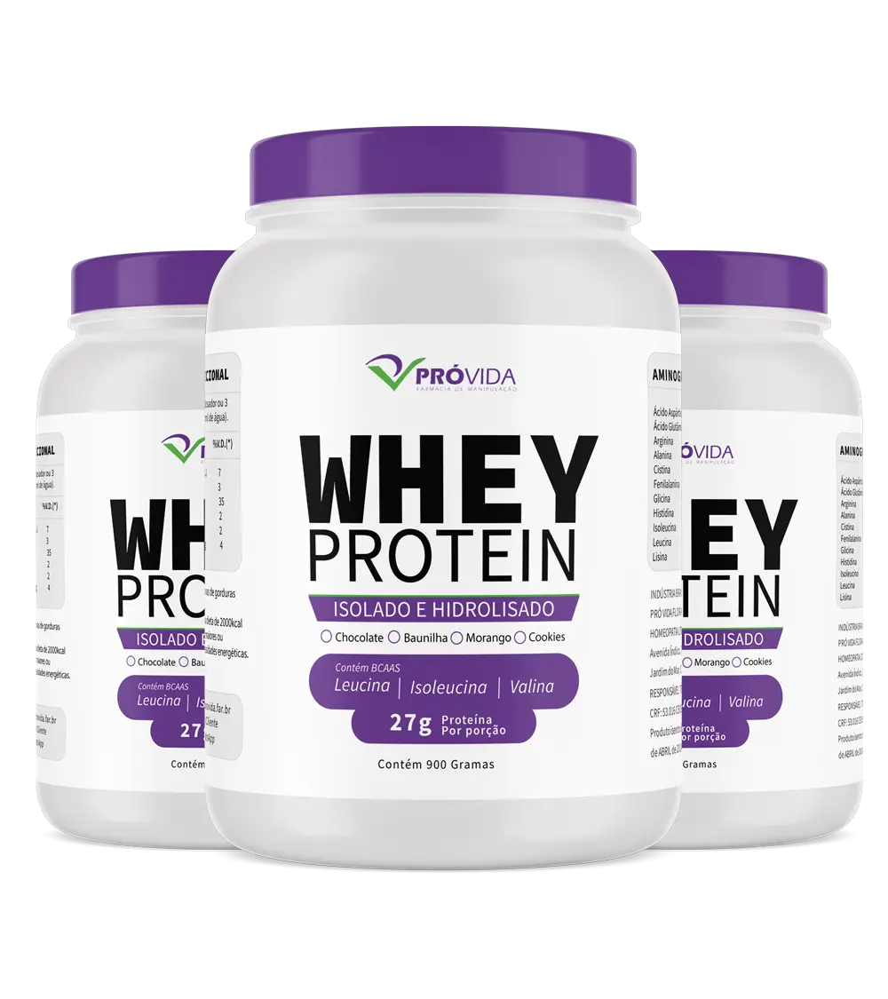 COMBO Whey Protein Isolado e hidrolisado (Leve 3 Pague 2)