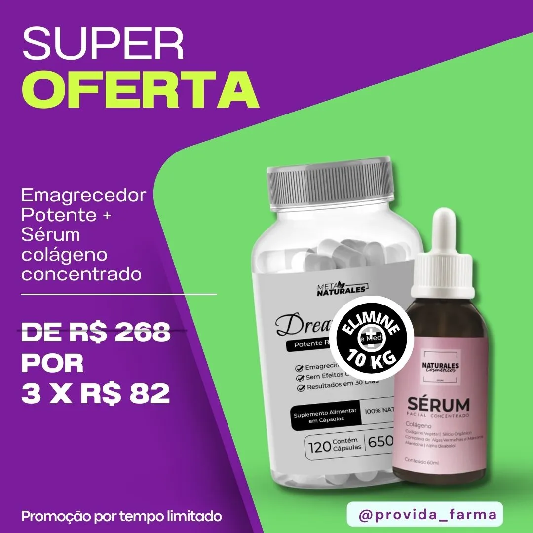 Oferta - Dream Prata 120 Cápsulas + Sérum Colágeno Concetrado 60ml